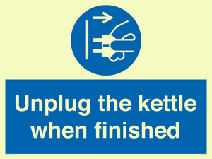 Unplug the kettle when finished